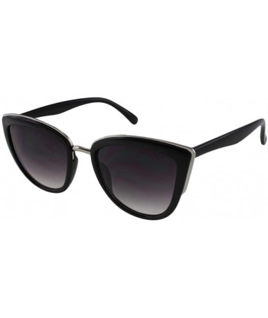 Goggle Carolina - Vintage Style Cateye Sunglasses with Microfiber Pouch - Black / Smoke - CI187U48WQ6 $24.31