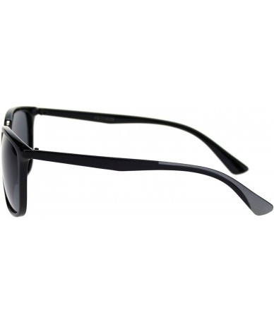 Square Mens Polarized Lens Sunglasses Designer Fashion Square Frame UV Block - Black Silver (Black) - CU18TWXM6Q4 $12.76