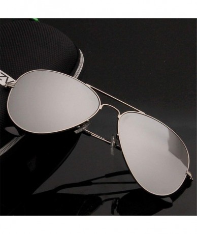 Semi-rimless Men's Aviation Sunglasses Women Driving Alloy Frame Polit Mirror Sun Glasses - Gradient Gray - CO194OQN53Y $19.60