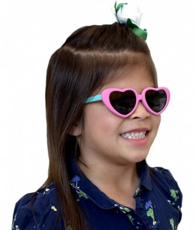 Wayfarer Sweetheart 2 Pack - Infant - Baby - Toddler's First Sunglasses for Ages 0-3 Years - Pink/Teal and Black - C218SSEQSZ...