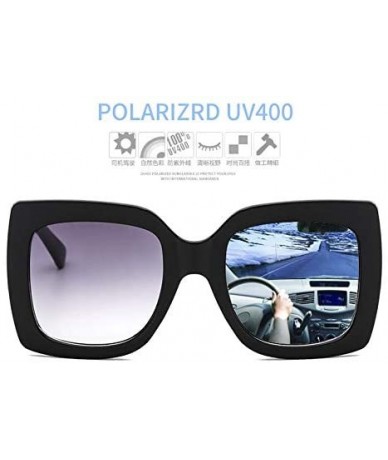 Aviator Oversized Polarized Sunglasses Protection Lightweight - Black - C818KQ9YIDC $15.10