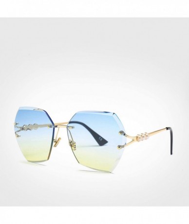 Round 2019 Square RimlPearl Sunglasses Retro Women Er Trendy Gradient Polygon Sun Glasses Female UV400 G23023 - C3198AHSTW2 $...