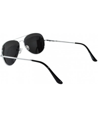 Aviator Spring Hinge Silver Mirror Lens Aviator Sunglasses Silver Metal Frame for Mens - CX1223Q29EP $16.52