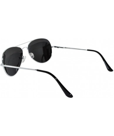 Aviator Spring Hinge Silver Mirror Lens Aviator Sunglasses Silver Metal Frame for Mens - CX1223Q29EP $11.09