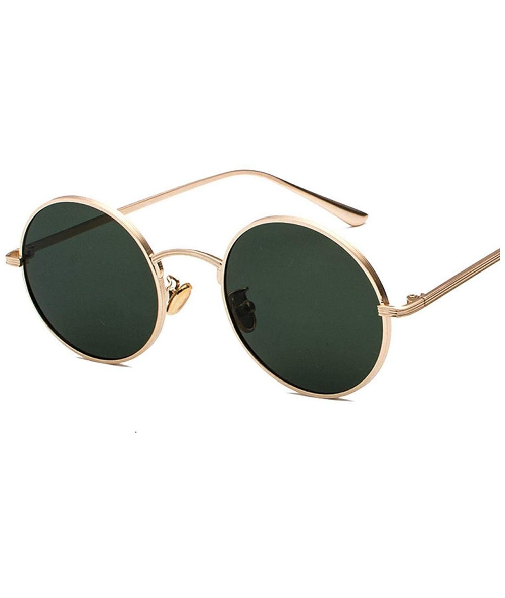 Aviator Women Retro Classic Punk Sunglasses Fashion Personality Men Vintage Metal Frame Mirrors Round Sun Glasses - 3 - CH198...