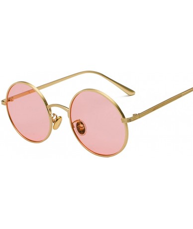 Aviator Women Retro Classic Punk Sunglasses Fashion Personality Men Vintage Metal Frame Mirrors Round Sun Glasses - 3 - CH198...