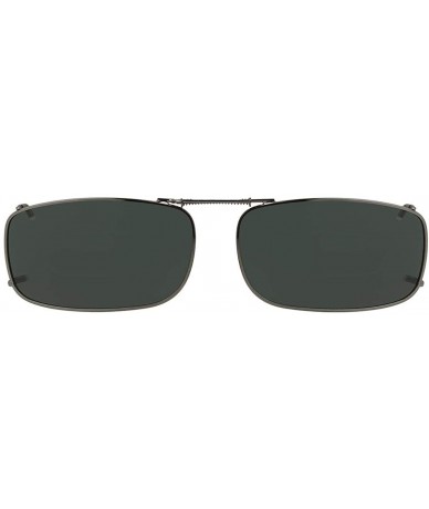 Rectangular 3 Clip-on Polarized Sunglasses Size 54 rec 15 Black Full Frame NEW - CP121CJNW0J $13.89