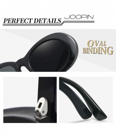 Square Polarized Sunglasses for Women Men - Retro Clout Sun Glasses with Oval Thick Frame - Black - C5189UMA7TT $20.94