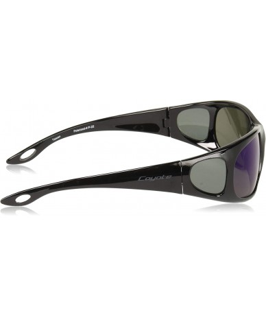 Sport P-22 Sportsman's P-Series Polarized Fishing Sunglasses - Black/Blue Mirror - CR116DSFRAH $29.26