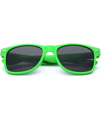 Rectangular Iconic Horn Rimmed Retro Classic Sunglasses - Green - CP12NSD3YC1 $7.48