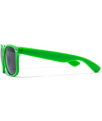 Rectangular Iconic Horn Rimmed Retro Classic Sunglasses - Green - CP12NSD3YC1 $7.48