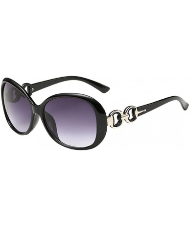 Rectangular Hot Sale! Women Men Double Ring Decoration Shades Sunglasses Integrated UV Glasses - C618GTC7QZH $8.76