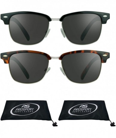 Round Classic Reading Sunglasses with Round Horn Rimmed Plastic Frame for Men & Women - Not Bifocal - CY18L9TUT0N $57.10