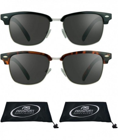 Round Classic Reading Sunglasses with Round Horn Rimmed Plastic Frame for Men & Women - Not Bifocal - CY18L9TUT0N $51.13