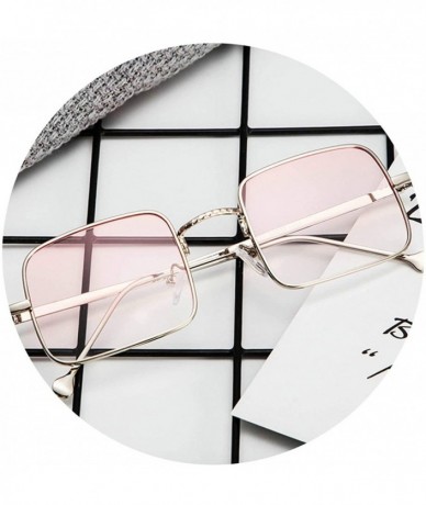 Sport Classic style Arched Square Sunglasses for Unisex Metal PC UV 400 Protection Sunglasses - Silver Pink - C618SARN0NM $15.64