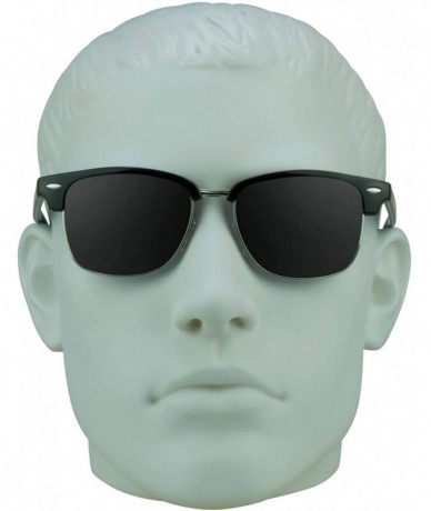Round Classic Reading Sunglasses with Round Horn Rimmed Plastic Frame for Men & Women - Not Bifocal - CY18L9TUT0N $51.13