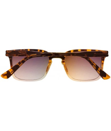 Rectangular Mens Sunglasses Plastic Rectangle Demi Crystal Fade Stripe PE79 1 - CS18CW6E5AC $27.48