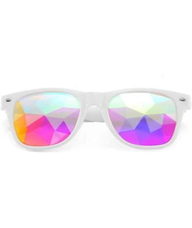 Aviator Kaleidoscope Glasses Women Men Retro Diffracted Lens Holographic Red As Picteur - Gold - CI18YZOTCER $11.45