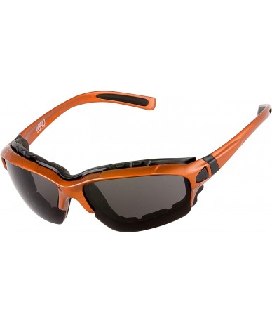 Wrap Polarized Motorcycle Riding Sunglasses Sports Wrap Glasses - Orange - Polarized Smoke - CY18DTMGS5M $43.39