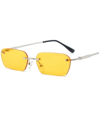 Square Women Luxury Brand Designer Cat Eye Sun Glasses Men Vintage Retro Square Small Sunglass - Multi-3 - CJ18W7L0W0E $45.95