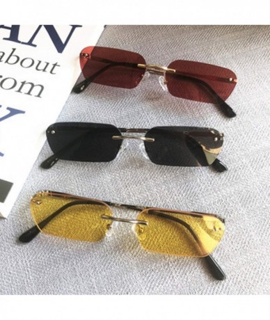 Square Women Luxury Brand Designer Cat Eye Sun Glasses Men Vintage Retro Square Small Sunglass - Multi-3 - CJ18W7L0W0E $26.70