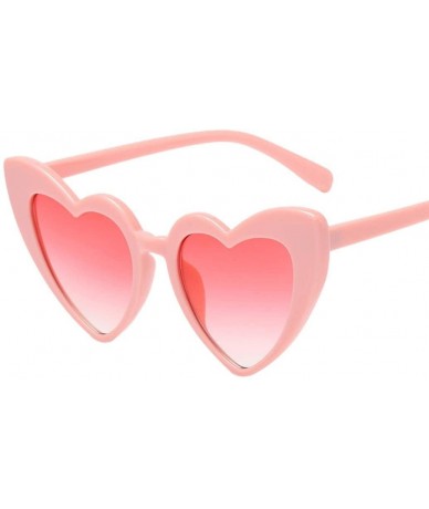 Goggle Women Retro Fashion Heart-shaped Shades Sunglasses Integrated UV Glasses - B - C618C0SNRI2 $8.72