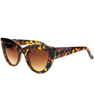 Cat Eye Diva Womens Nerdy Retro Hipster Thick Plastic Cat Eye Sunglasses - Tortoise - CA11N9PKUL9 $11.31
