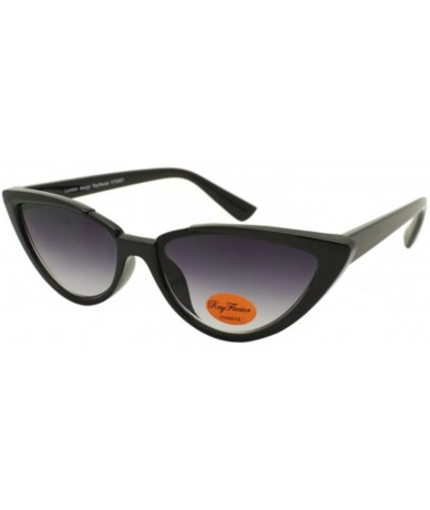 Cat Eye Round Pointy Cat Eye Sunglasses - Black - CF197XOOTX5 $13.42