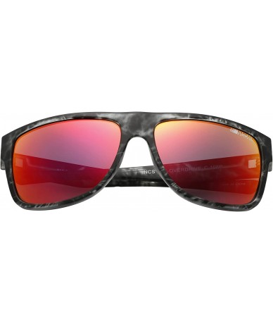 Rectangular Overdrive Polorized Polarized Round Sunglasses - Liquid Grey - CT17Z2X6MID $16.89