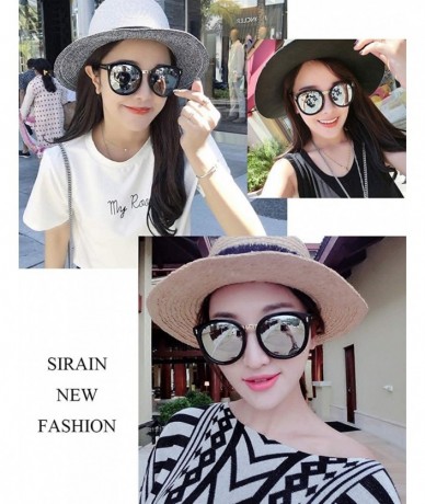 Square Fashion Round Polarized Sunglasses Vintage Shades For Men/Women - Round Black Frame + Green Lens - CB18X7TYE85 $12.72