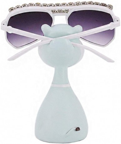 Oversized Sparkling Crystal Round Sunglasses UV Protection Rhinestone Sunglasses - White02526 - CZ196WXNTGU $31.61