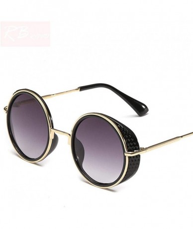 Oversized 2019 New Steampunk Sunglasses Women Brand Designer Oversized Outdoor Black Gray - Leopard Tea - CO18Y3NCDKM $8.07